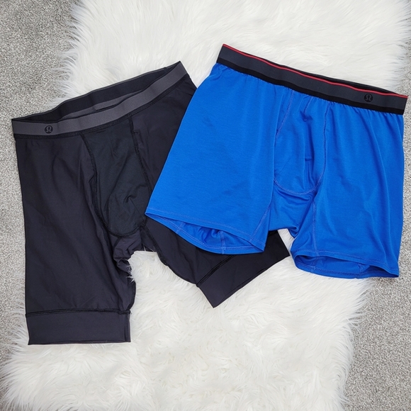 lululemon athletica Other - Lululemon Men's Underwear Brief No Boxer 5.5" Inseam Lakeside Black Bundle Set